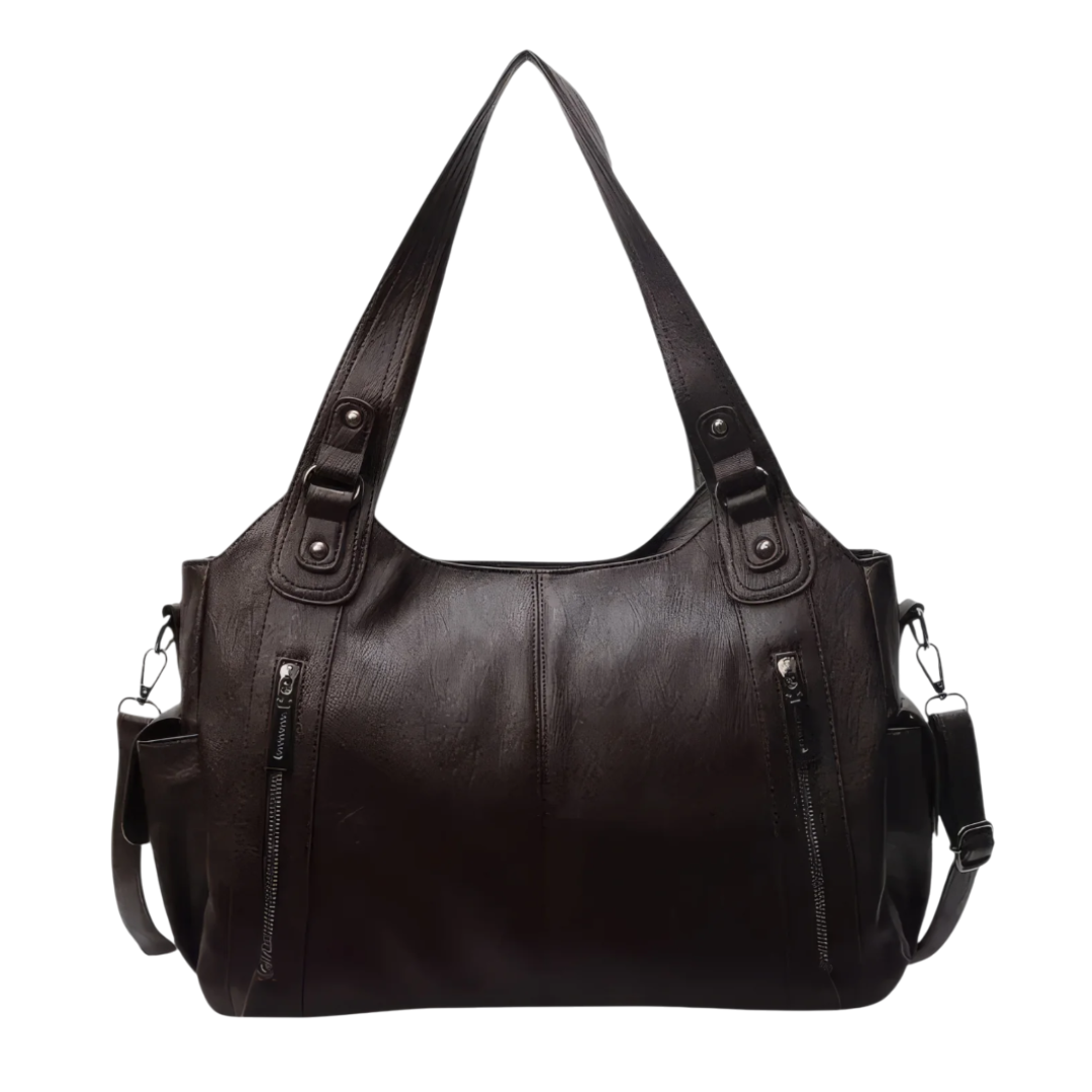 Sac à main SIA cuir végan disponible en 3 couleurs noir chocolat marron