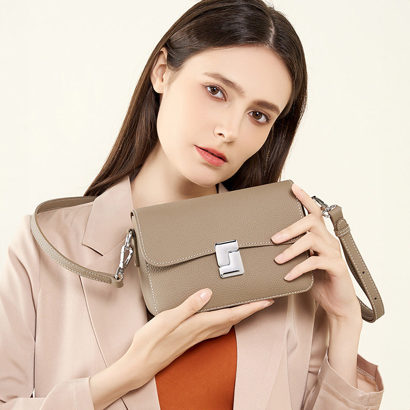 Sac à bandoulière Carré en Cuir