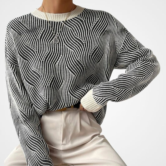 ZebraChic | Pull à Rayures Contrastées