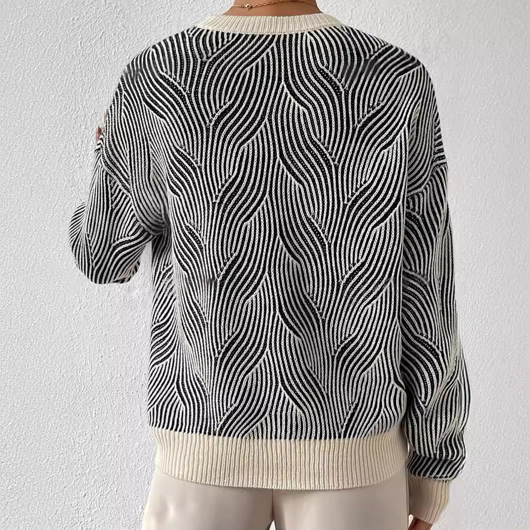 ZebraChic | Pull à Rayures Contrastées