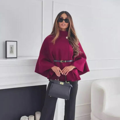 Veste Col Montant Manches Chauve-Souris