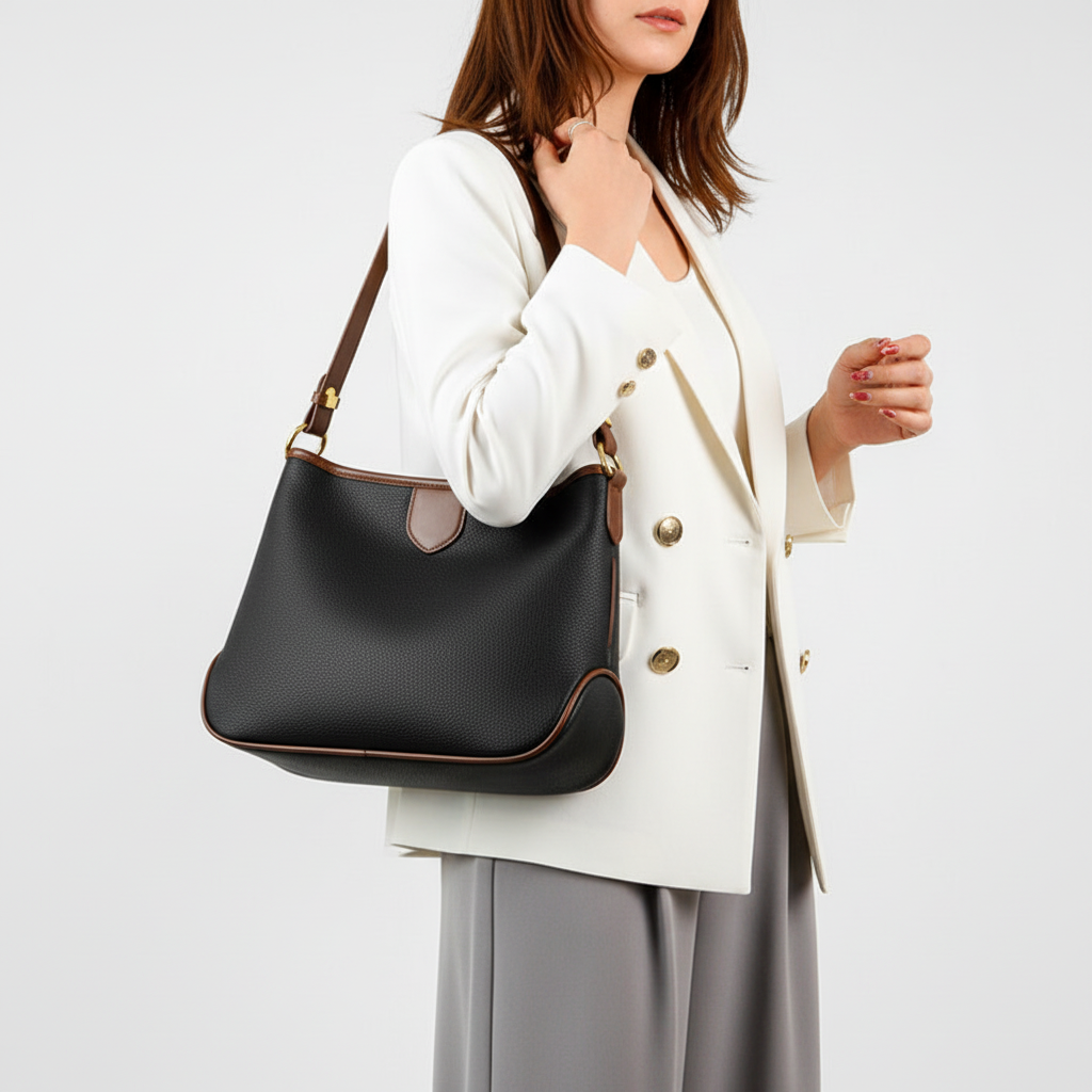 Sac Bella noir avec détails marron